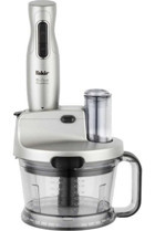 Fakir Mr Chef Quadro 1500 ml Plastik Hazneli Turbolu 4 Bıçaklı Blender Seti Gümüş