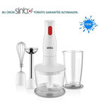 Sinbo 600 ml Çift Bıçaklı 4'lü El Blender Beyaz