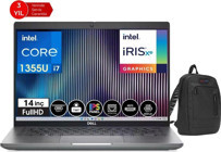 Dell Latitude 5440 DLN025L54401436 Harici Intel Iris Xe Graphics Eligible Intel Core i7 1355U 8 GB Ram 2 + 2 TB SSD 14 inç Full HD Windows 11 Pro Laptop + Zetta Çanta