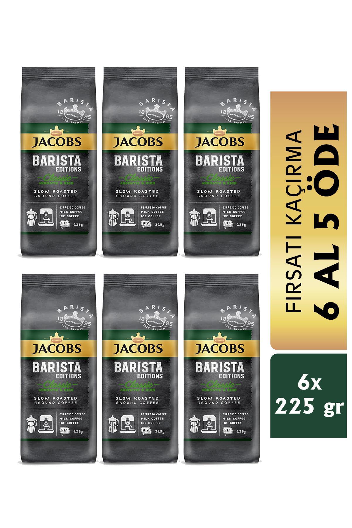 Jacobs Barista Editions Öğütülmüş Fitre Kahve 6x225 gr