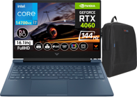 HP Victus 16 R1001NT VCS9J205EA13 Harici GeForce RTX 4060 Intel Core i7 14700HX 32 GB DDR5 Ram 512 GB SSD 16.1 inç Full HD Windows 11 Home Oyuncu Laptop + Zetta Çanta