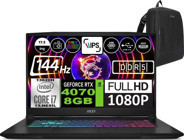 MSI Katana 17 B13VFK1030XTRWF15 Harici GeForce RTX 4070 Intel Core i7 13620H 8 GB Ram 2 + 2 TB SSD 17.3 inç Full HD FreeDos Oyuncu Laptop + Zetta Çanta