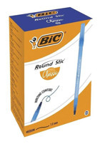 Bic Round Stick Plastik Tek Renkli 1.0 mm Mavi 60'lı Tükenmez Kalem