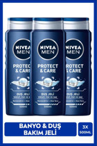 Nivea Protect & Care Aloe Vera Nemlendirici Duş Jeli 3x500 ml