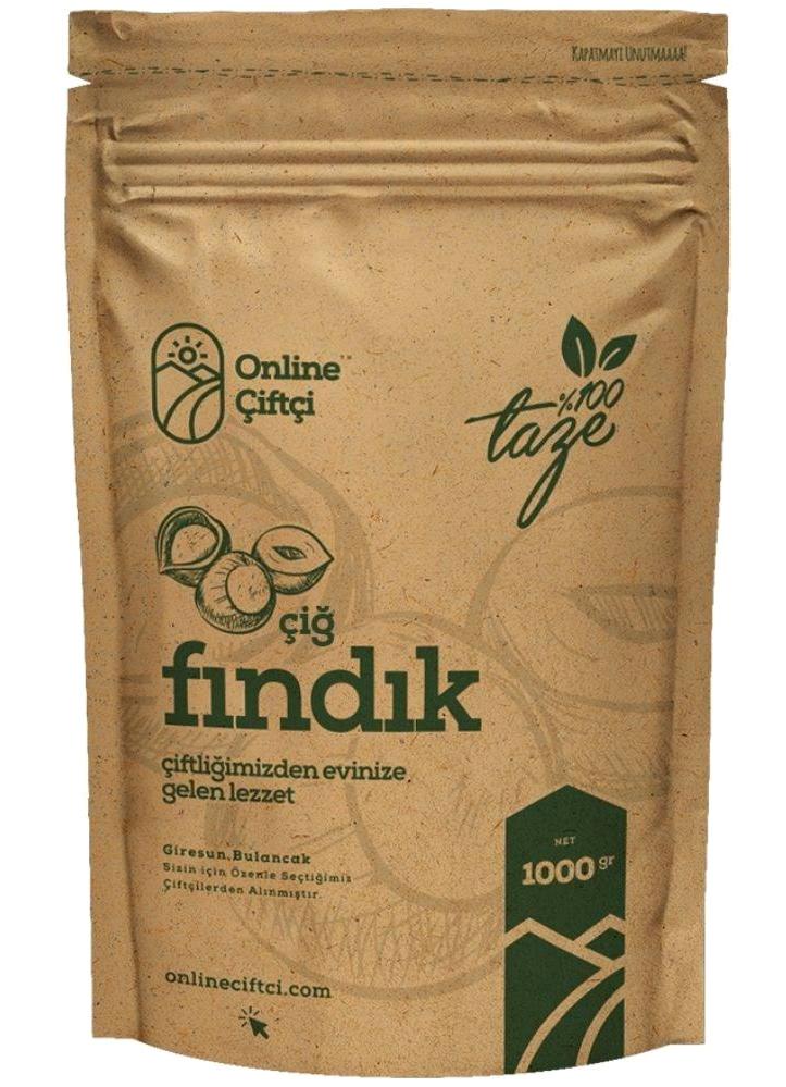 Online Çiftçi Çiğ Organik Tane Giresun İçi Fındık 1 kg