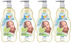 Uni Baby Pompalı Göz Yakmayan Hipoalerjenik Hassas Ciltler İçin Aloe Vera Bebek Şampuanı 4x700 ml