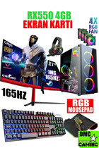 Dmc N233 Harici Radeon RX 550 Intel Core i5 3470 16 GB Ram 500 GB HDD + 256 GB SSD Tower FreeDos 27 inç Monitörlü Masaüstü Oyuncu Bilgisayarı