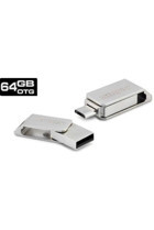 Auris Mini Çift Taraflı USB 3.1 Micro Usb 64 GB Flash Bellek Gümüş