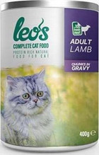 Leos Kuzu Eti Soslu Yaş Kedi Maması 12x400 gr