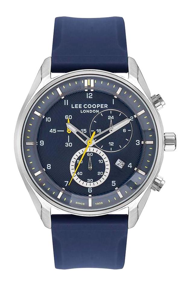 Lee Cooper LC07350.399 Takvimli 43 mm Lacivert Silikon Kordon Analog Erkek Kol Saati