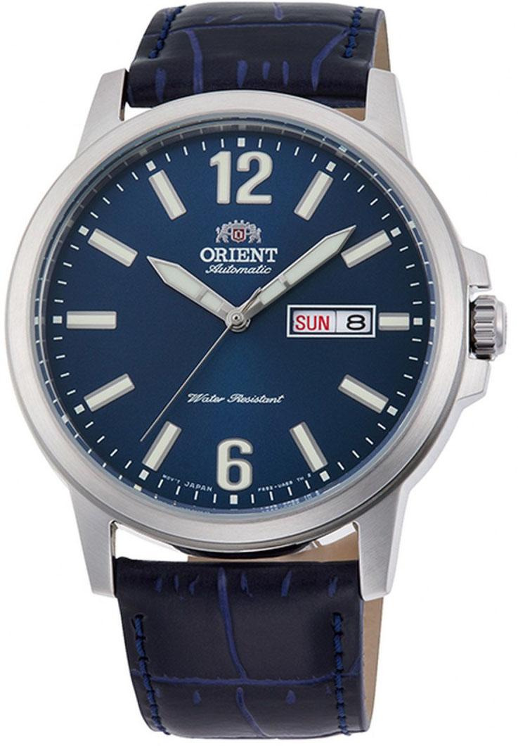 Orient RA-AA0C05L19B Takvimli 42 mm Lacivert Deri Kordon Analog Kol Saati