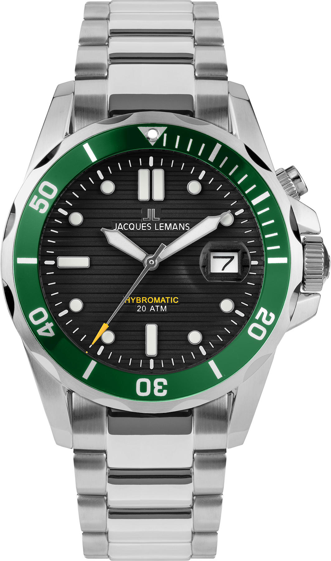 Jacques Lemans 1-2170K Takvimli 41 mm Çelik Kordon Analog Kol Saati