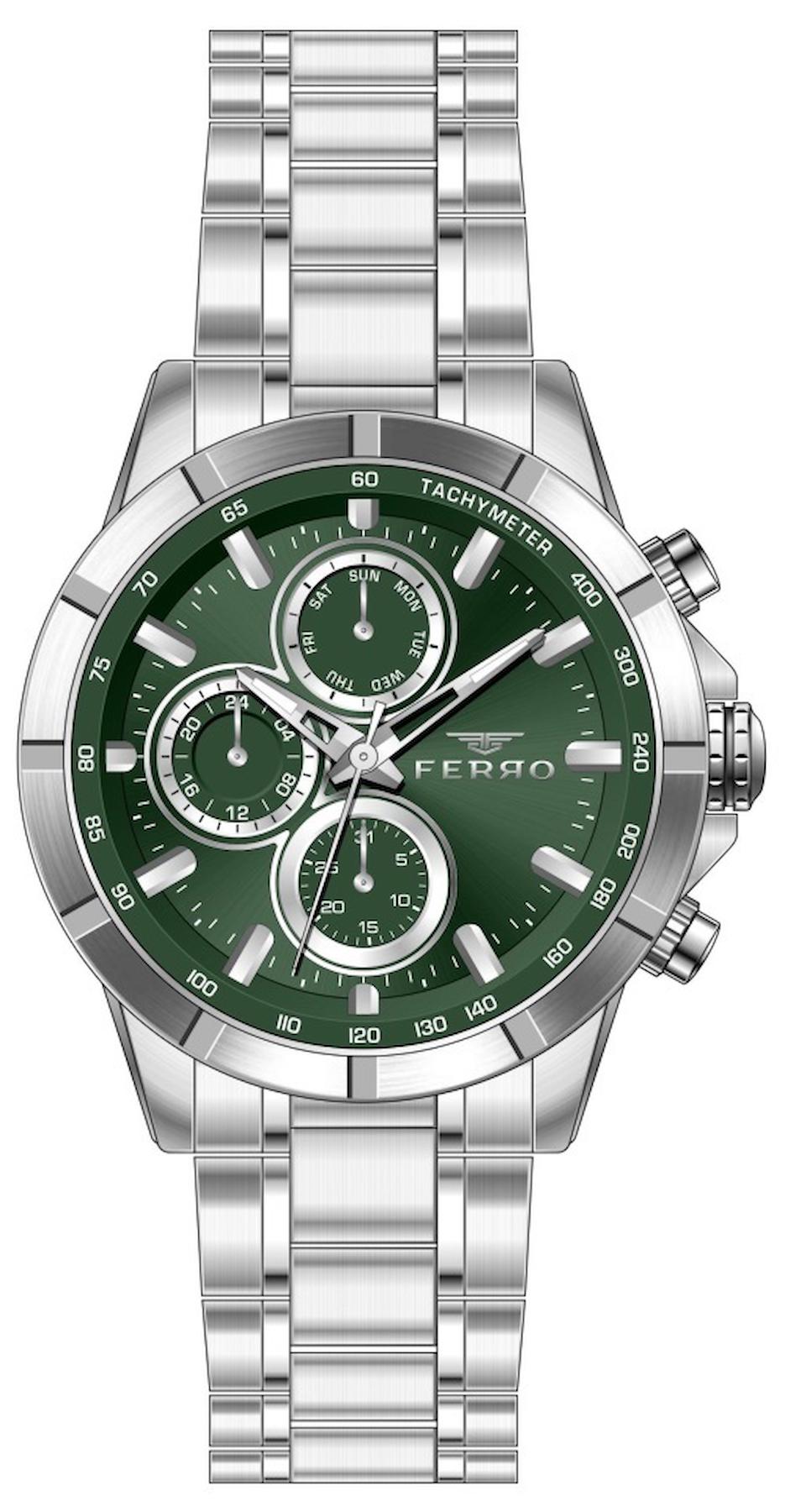 Ferro FM31456A-A6 Takvimli 45 mm Çelik Kordon Analog Erkek Kol Saati