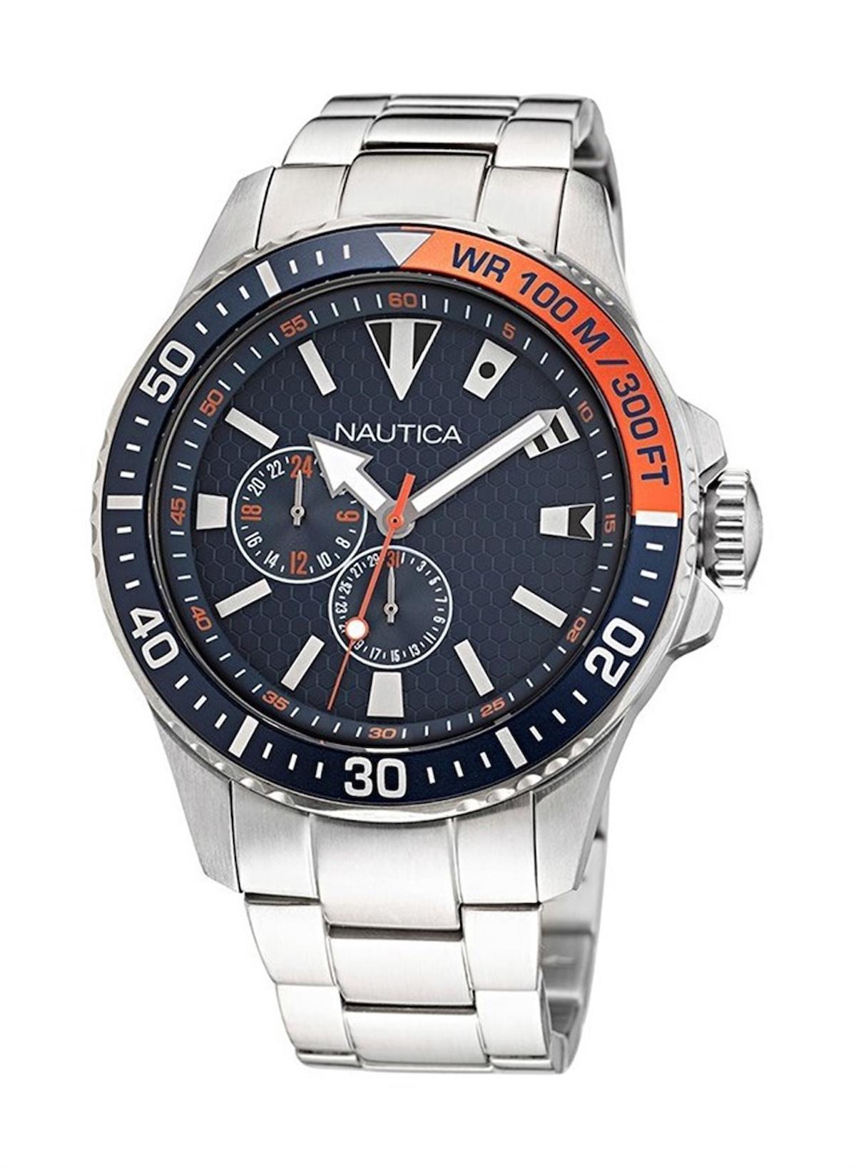 Nautica NAPFRF030 Takvimli Çelik Kordon Analog Erkek Kol Saati