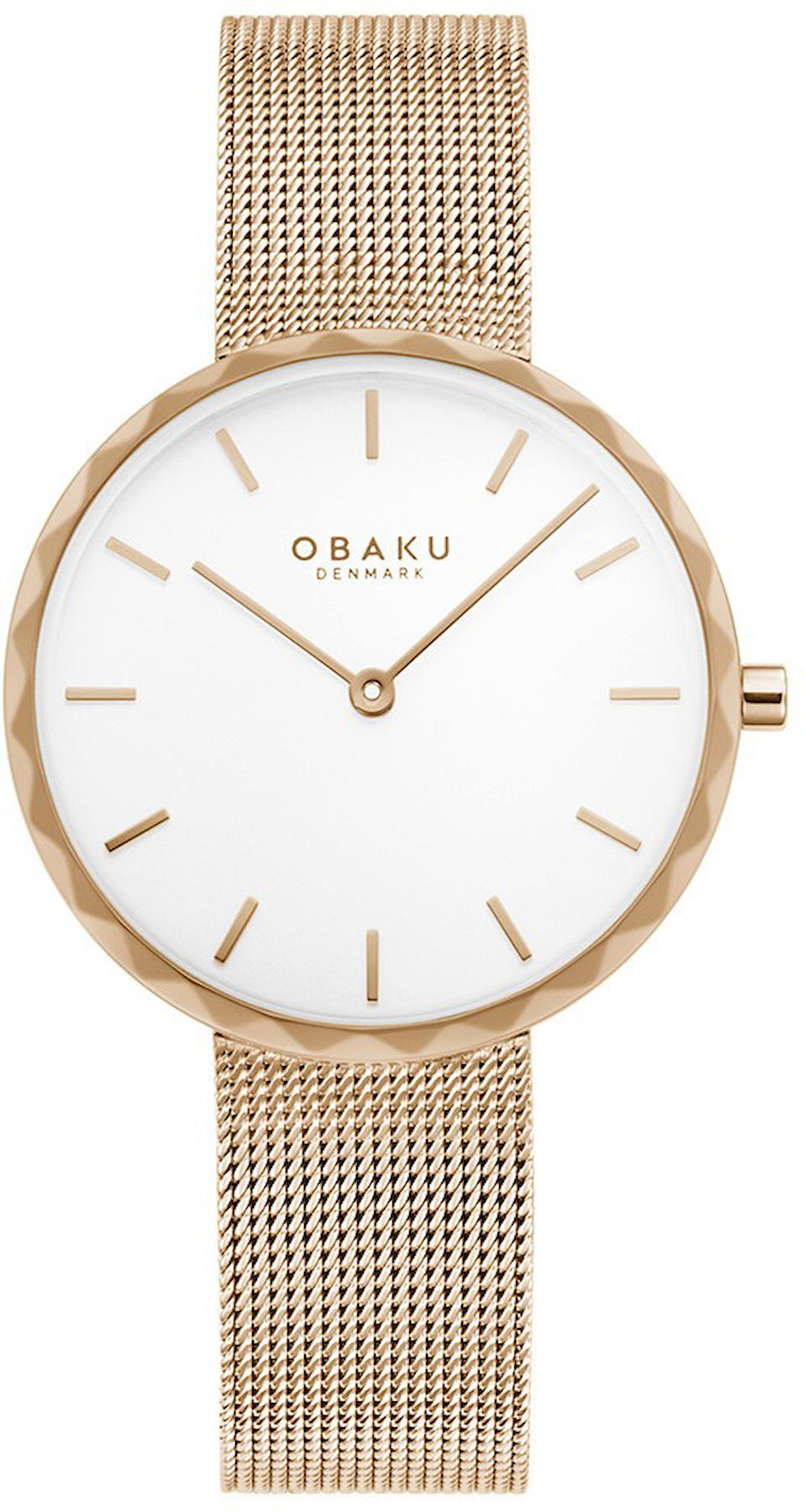 Obaku Denmark V252LXVIMV 44 mm Rose Gold Çelik Kordon Analog Kol Saati