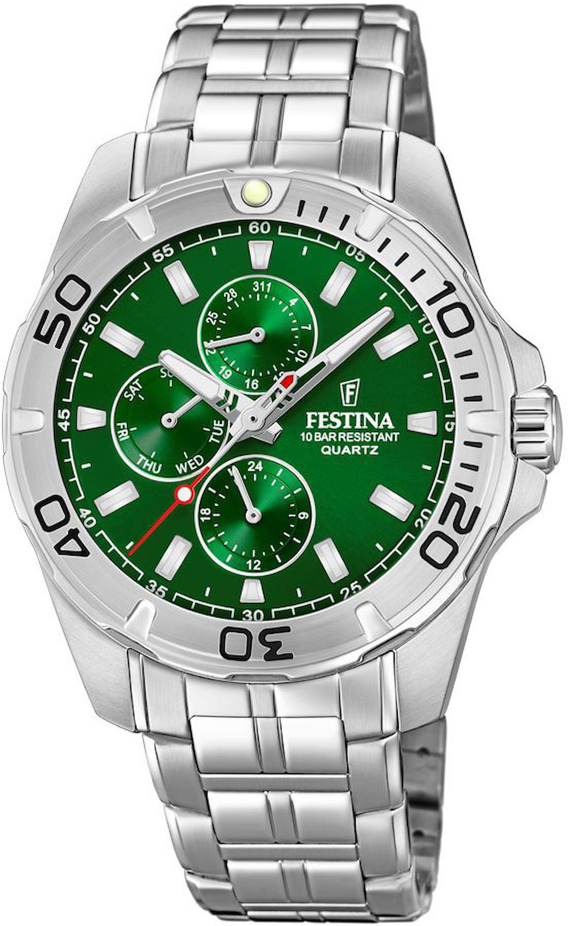 Festina F20445-7 Takvimli 43 mm Çelik Kordon Analog Kol Saati