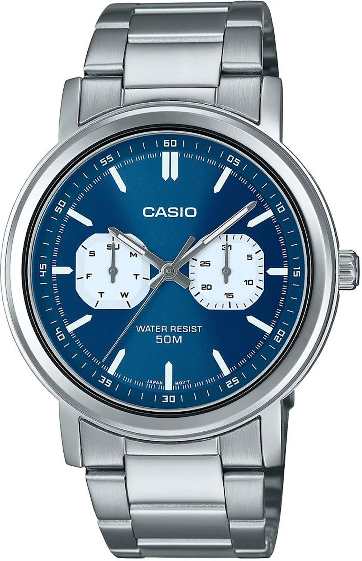 Casio MTP-E335D-2E1VDF Takvimli 41 mm Çelik Kordon Analog Erkek Kol Saati