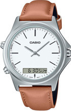 Casio MTP-VC01L-7EUDF Takvimli 42 mm Kahverengi Deri Kordon Analog Erkek Kol Saati