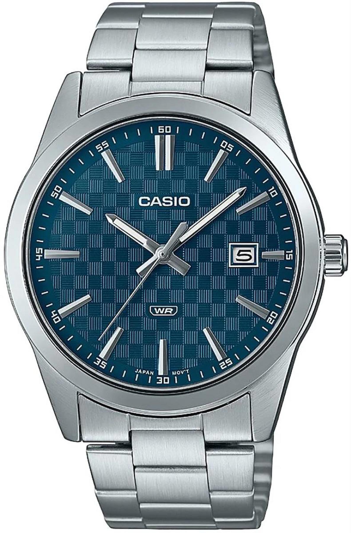 Casio MTP-VD03D-2A2UDF Takvimli Çelik Kordon Analog Erkek Kol Saati