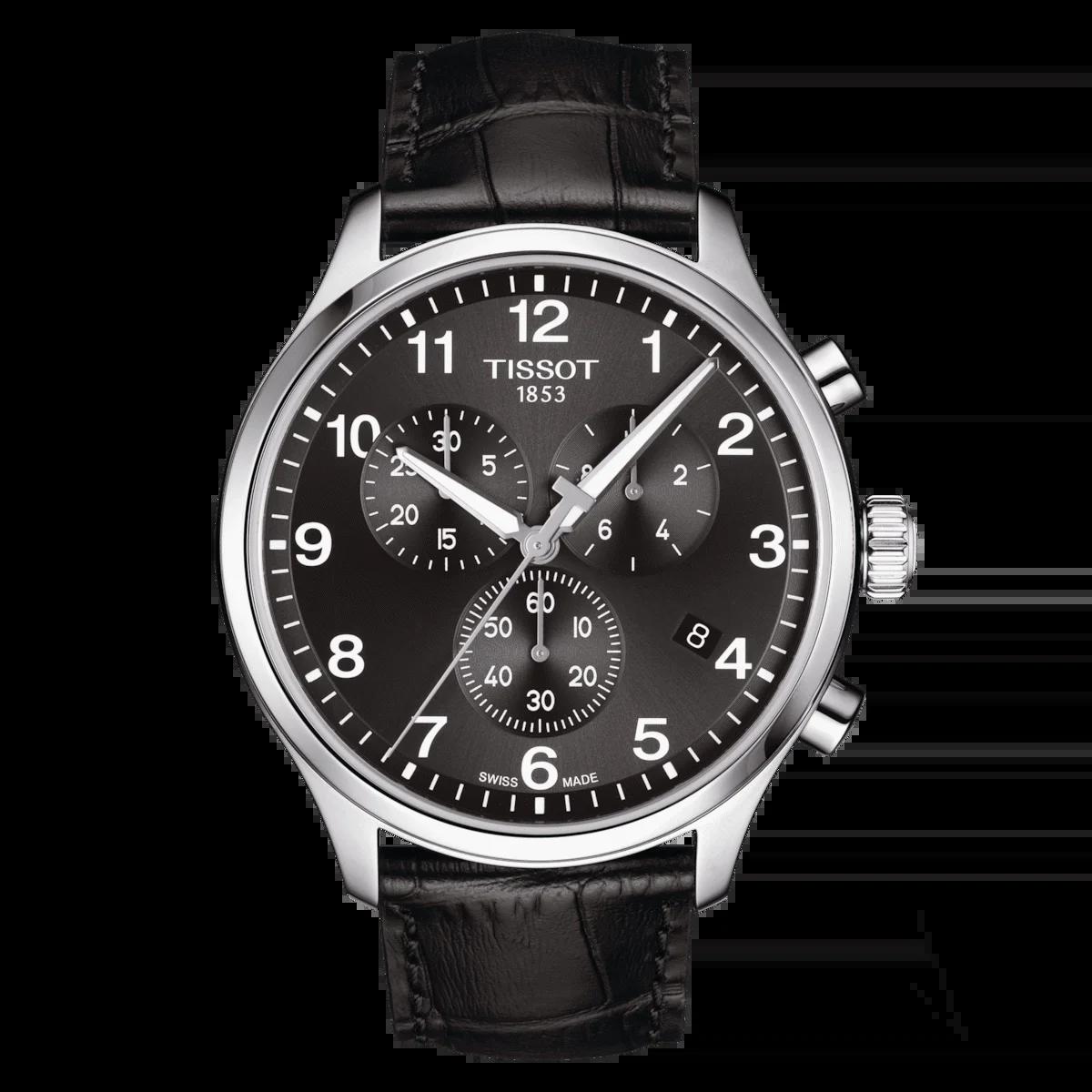 Tissot T1166171605700 Takvimli 44 mm Siyah Deri Kordon Analog Erkek Kol Saati