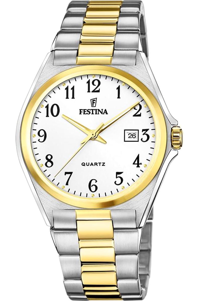 Festina F20554/1 Takvimli 40 mm Altın-Çelik Kordon Analog Erkek Kol Saati