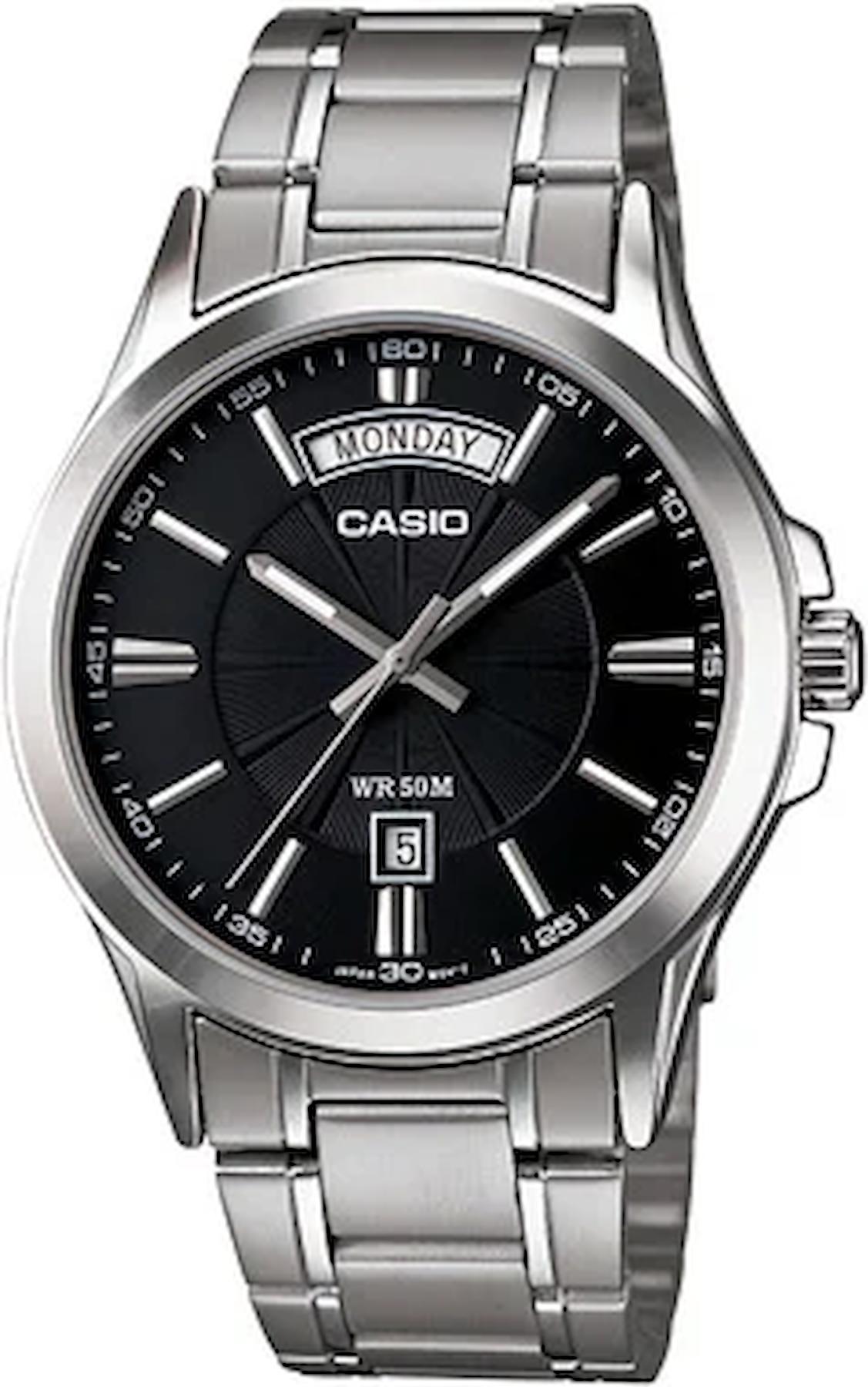 Casio MTP-1381D-1AVDF Takvimli 40 mm Çelik Kordon Analog Kol Saati