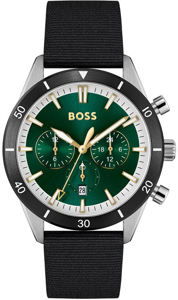 Boss Watches HB1513936 Takvimli 44 mm Siyah Kanvas Kordon Analog Erkek Kol Saati