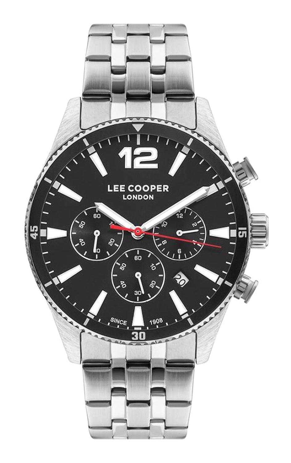 Lee Cooper LC07641.350-NM Takvimli 43 mm Metal Kordon Analog Erkek Kol Saati