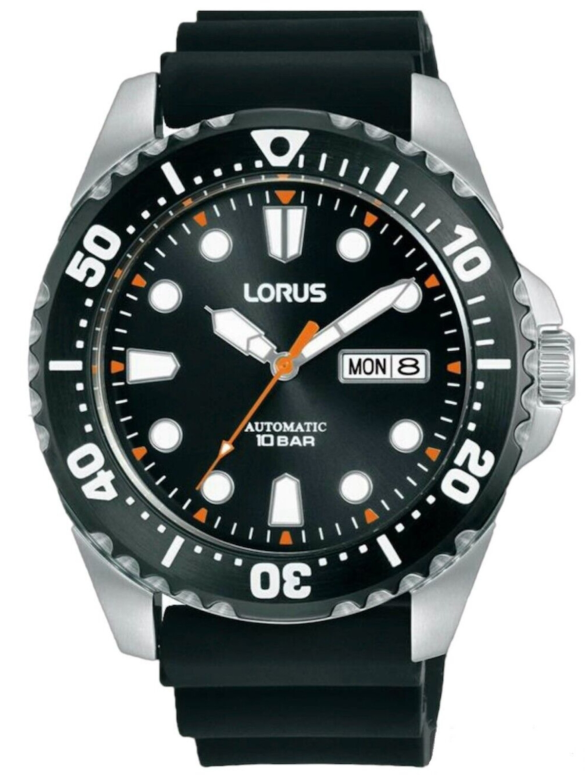 Lorus RL481BX9 Takvimli 44 mm Siyah Plastik Kordon Analog Erkek Kol Saati