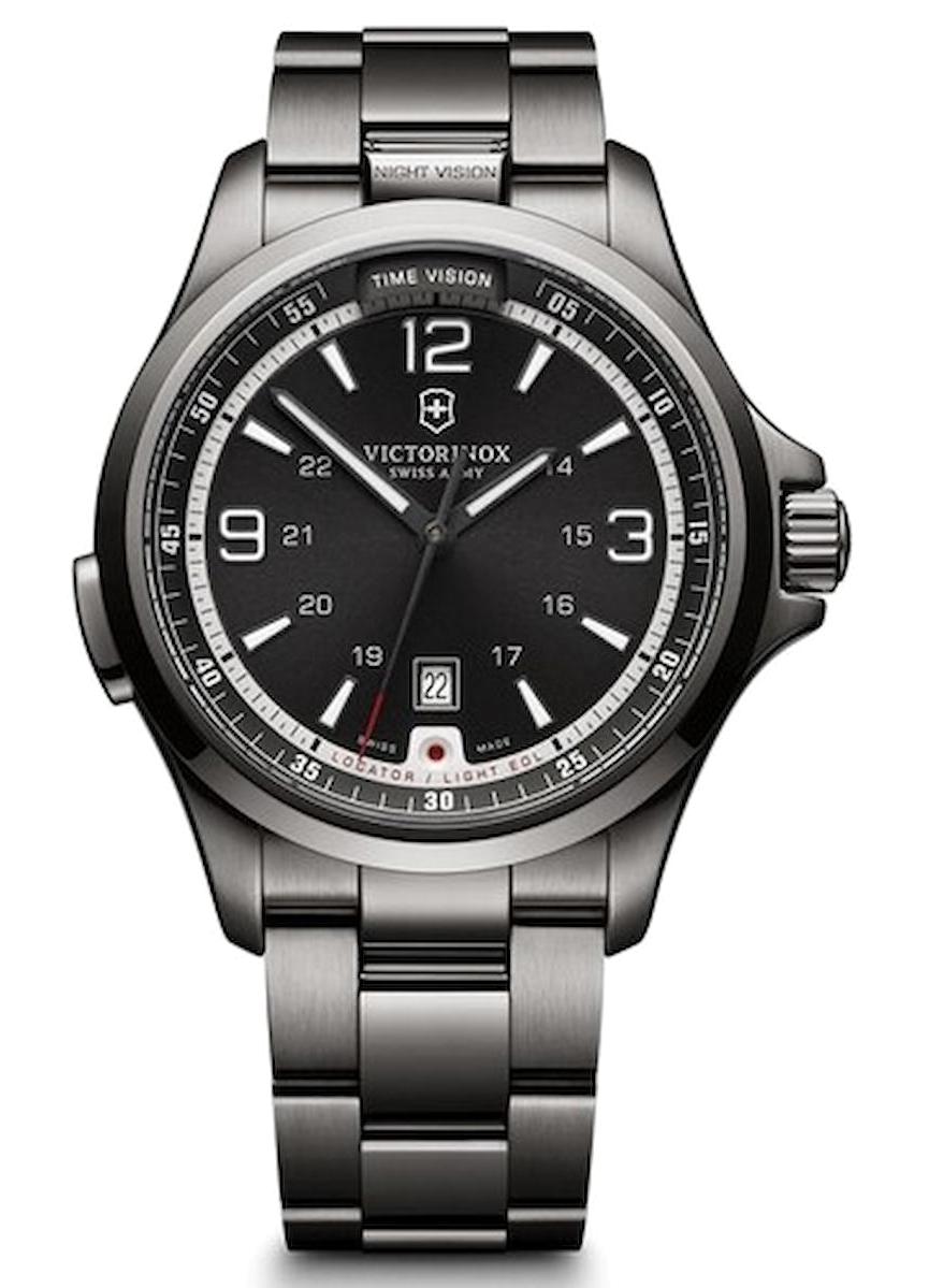 Victorinox Swiss Army 241665 Takvimli 42 mm Füme Çelik Kordon Analog Kol Saati