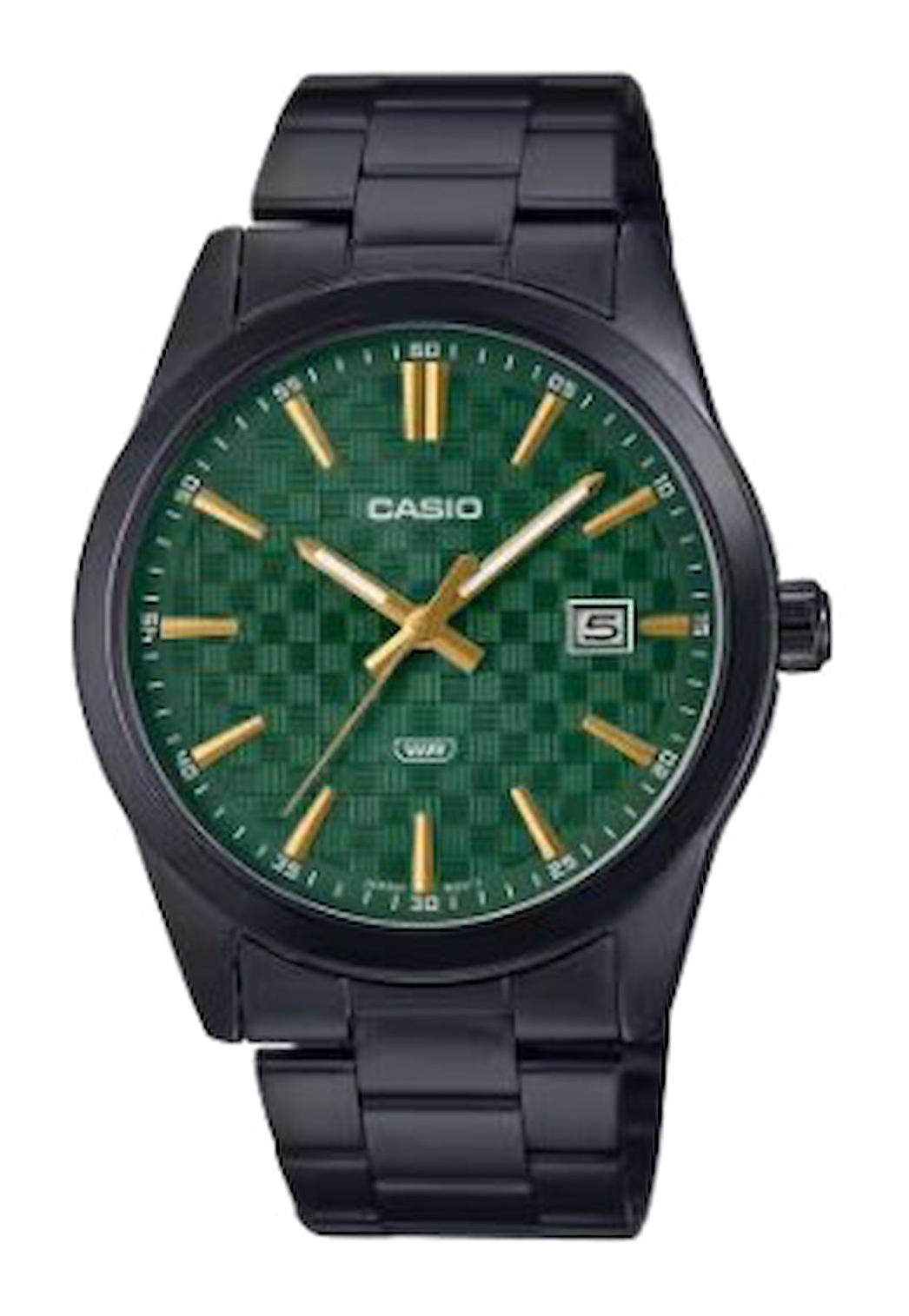 Casio MTP-VD03B-3AUDF Takvimli 41 mm Siyah Çelik Kordon Analog Erkek Kol Saati