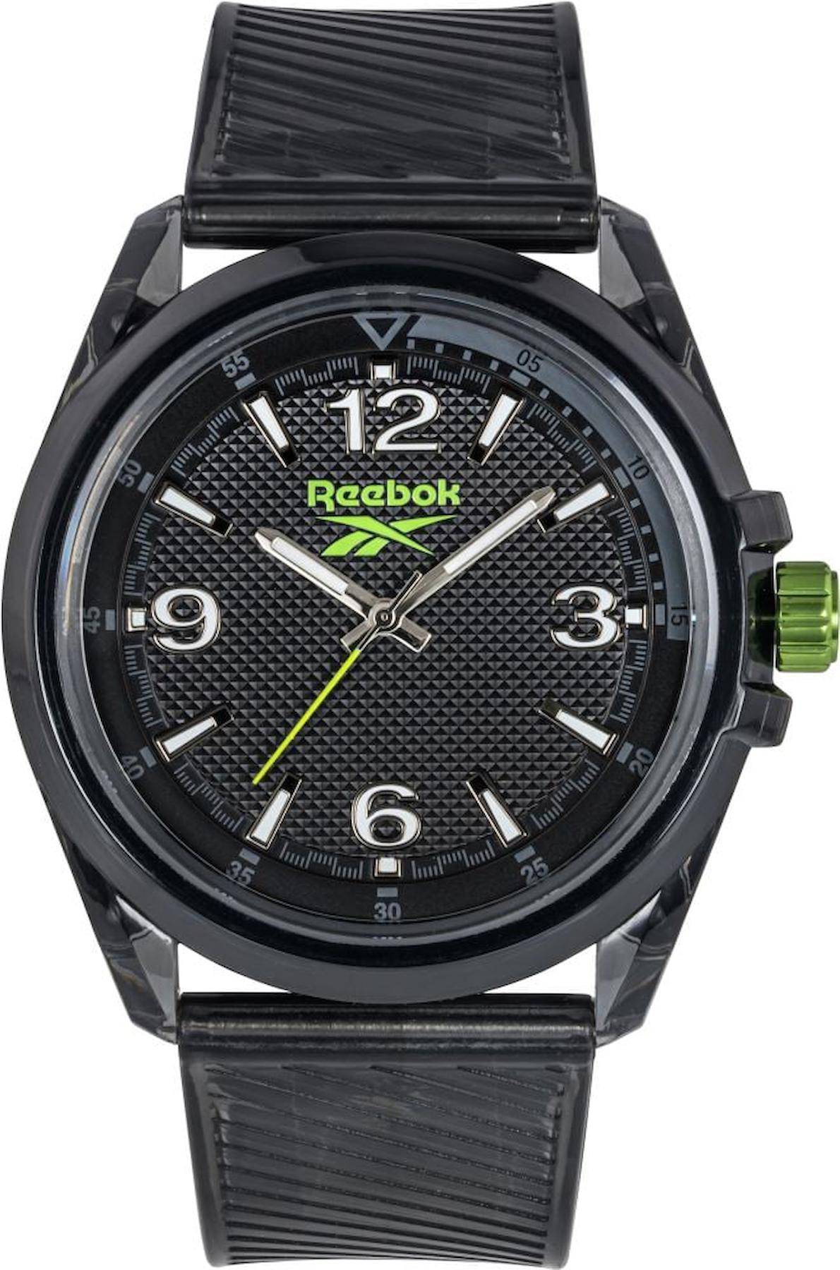 Reebok RV-INC-G2-PAIA-BA 48 mm Siyah Silikon Kordon Analog Erkek Kol Saati