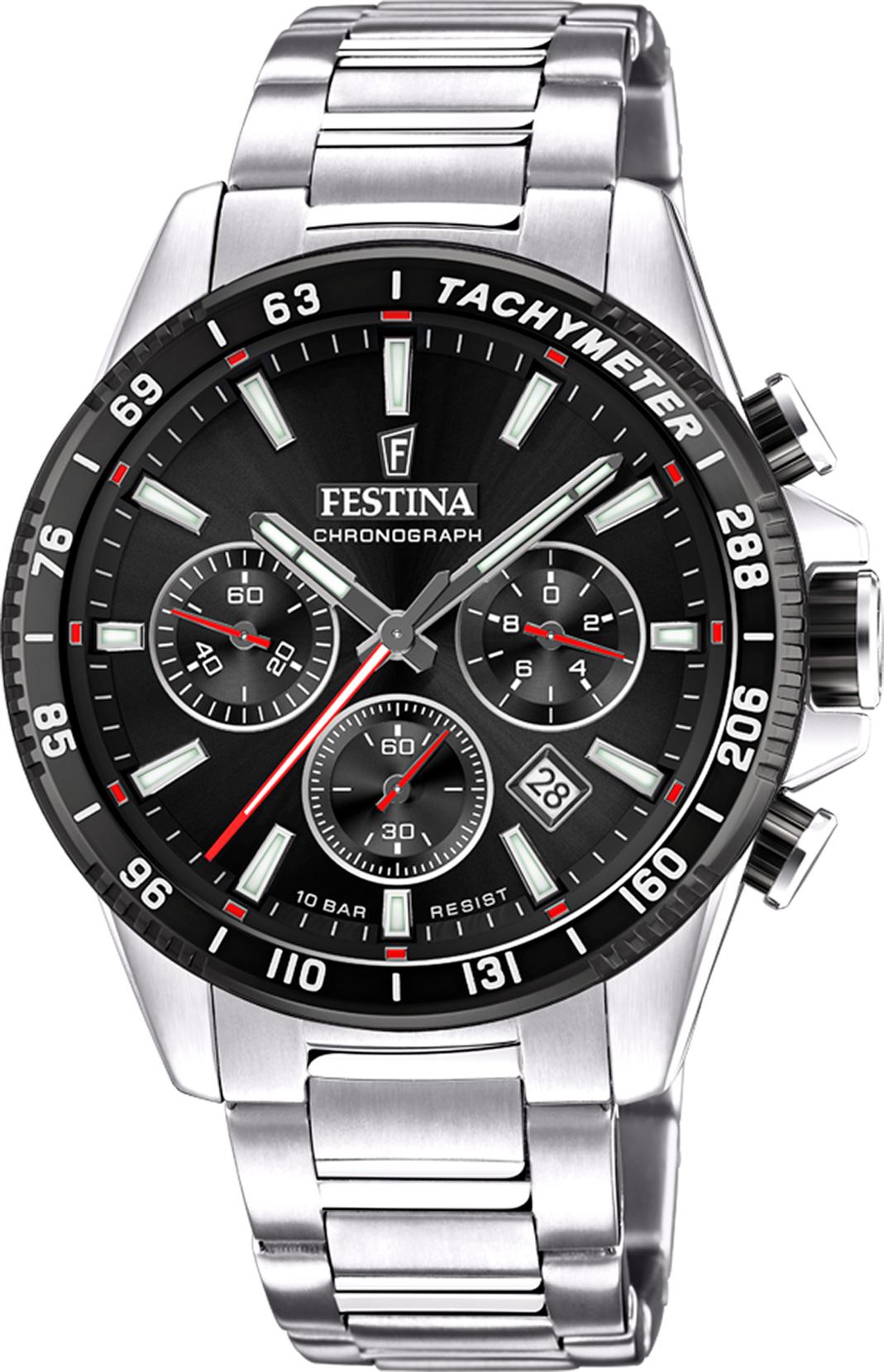 Festina F20560-6 Takvimli 45 mm Çelik Kordon Analog Kol Saati