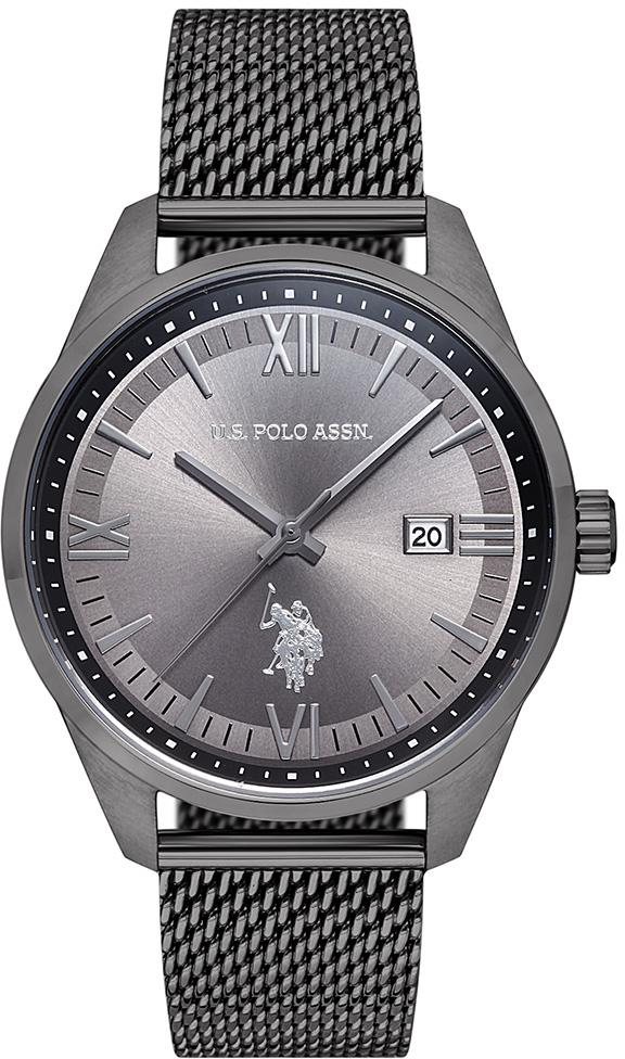 U.S. Polo Assn USPA1001-03 Takvimli 43 mm Füme Çelik Kordon Analog Erkek Kol Saati