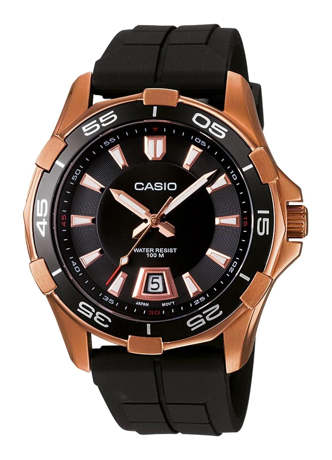 Casio MTD-1063-1AVDF Takvimli Siyah Silikon Kordon Analog Erkek Kol Saati