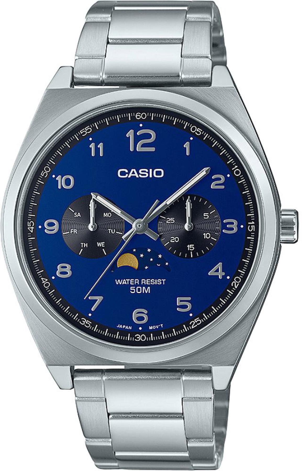 Casio MTP-M300D-2AVDF Pusulalı Takvimli 40 mm Çelik Kordon Analog Erkek Kol Saati