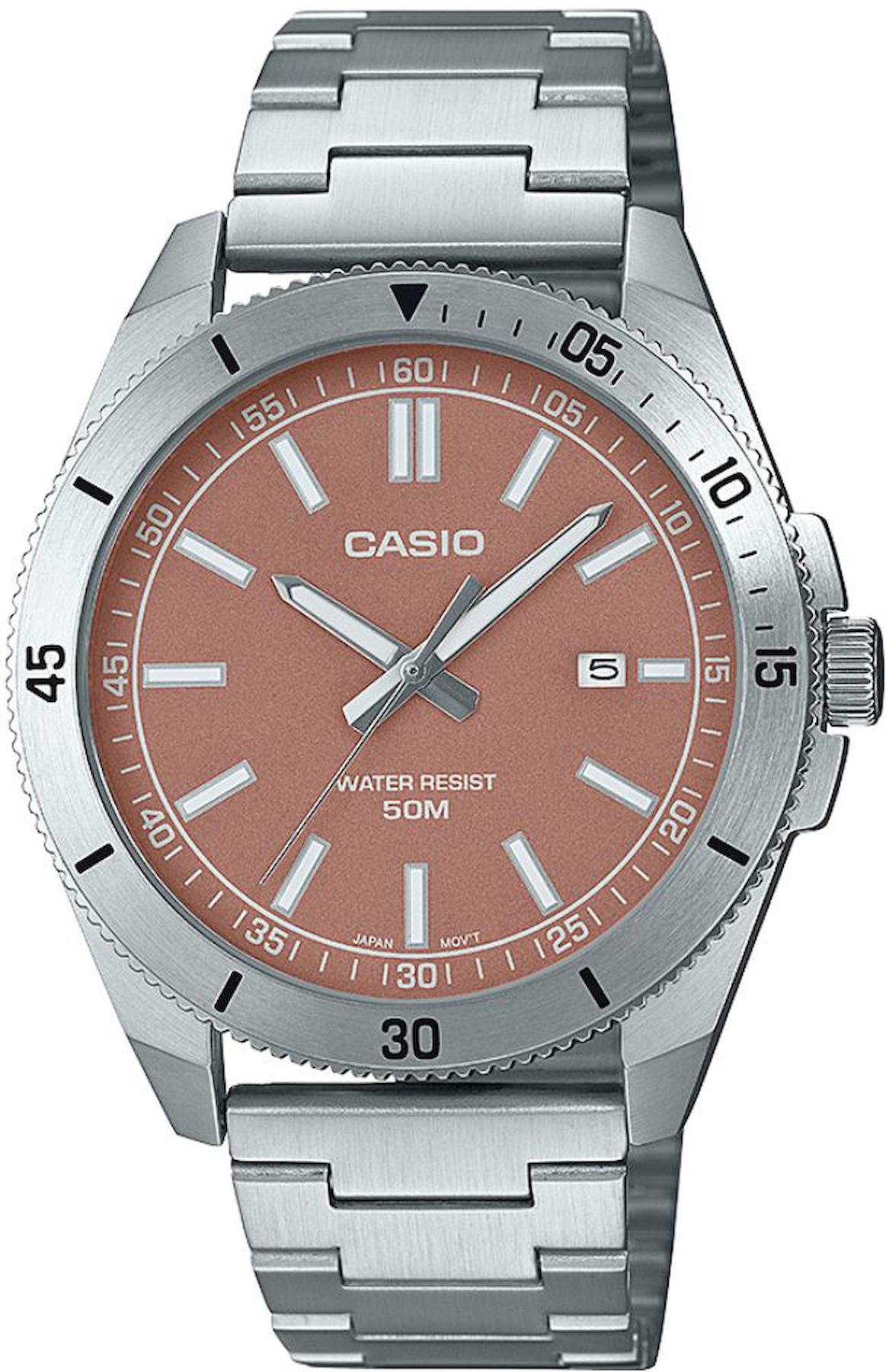 Casio MTP-B155D-5EVDF Takvimli 41 mm Çelik Kordon Analog Erkek Kol Saati