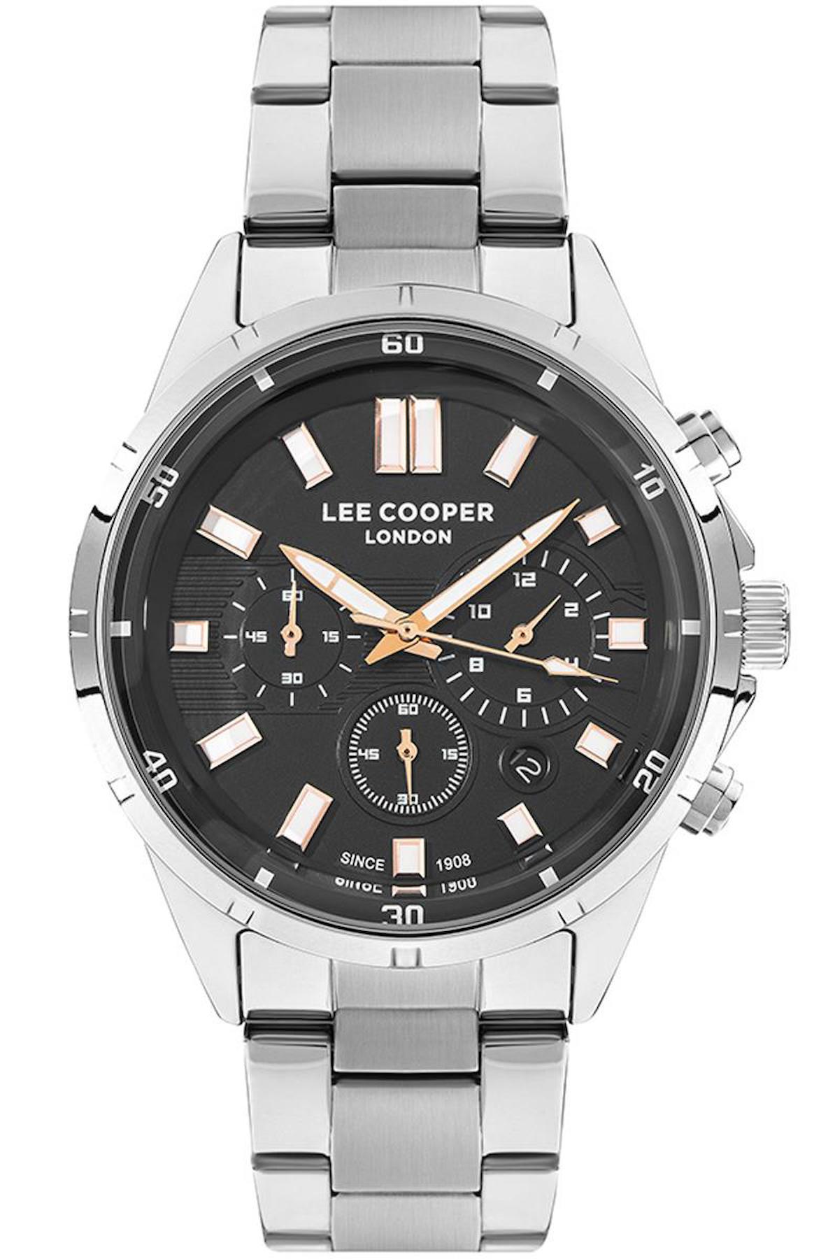 Lee Cooper LC07596.360-NM Takvimli 44 mm Çelik Kordon Analog Erkek Kol Saati