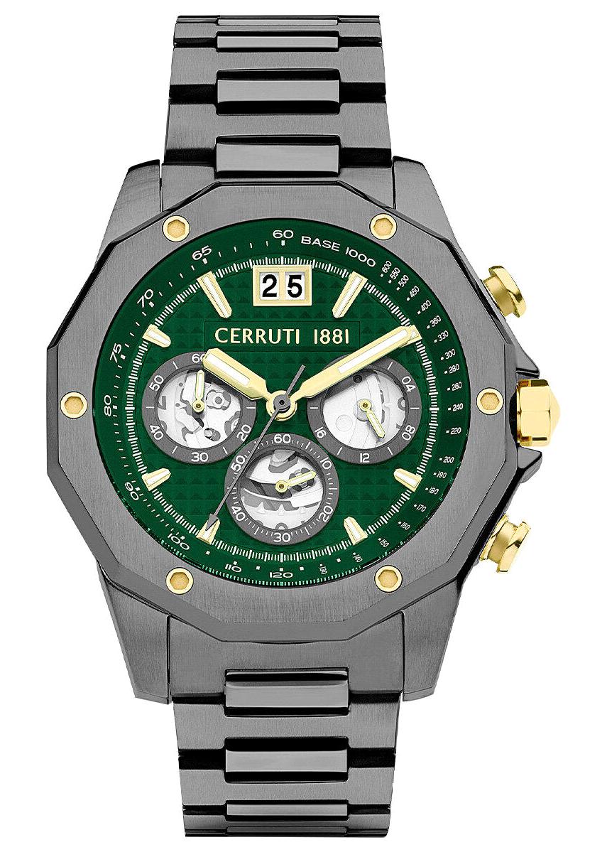 Cerruti 1881 CIWGI2207403 Takvimli 45 mm Füme Çelik Kordon Analog Erkek Kol Saati