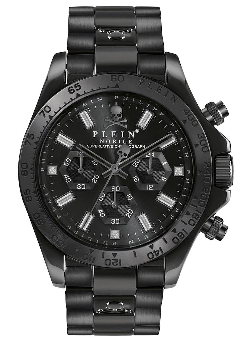 Philipp Plein PWCAA0421 Takvimli 43 mm Siyah Çelik Kordon Analog Erkek Kol Saati