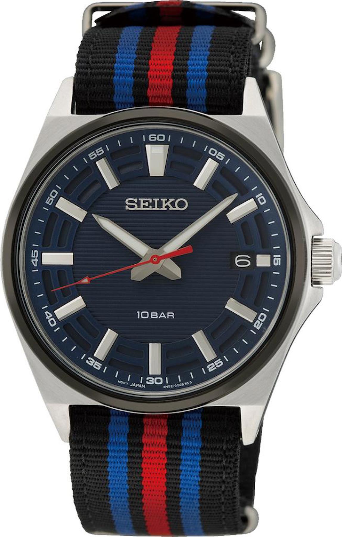 Seiko SUR509P Takvimli 40 mm Siyah Kanvas Kordon Analog Erkek Kol Saati