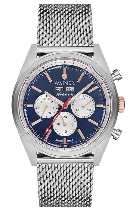 Wainer WA.25920-B Pusulalı Takvimli 42 mm Çelik Kordon Analog Erkek Kol Saati