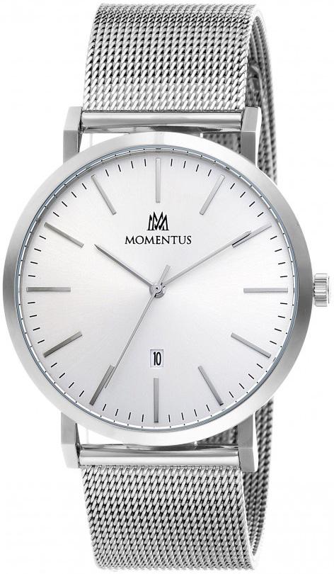 Momentus KC251S-02SS Takvimli 42 mm Çelik Kordon Analog Kol Saati