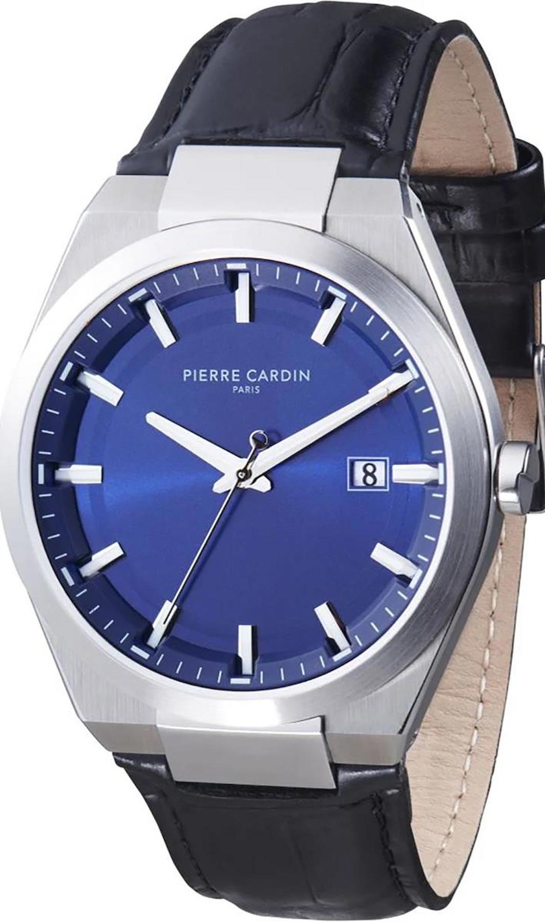 Pierre Cardin CML.0024 Takvimli 42 mm Siyah Deri Kordon Analog Erkek Kol Saati