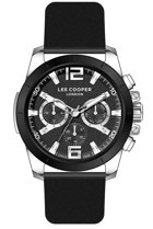 Lee Cooper LC07613.351-NM Takvimli 44 mm Siyah Deri Kordon Analog Erkek Kol Saati