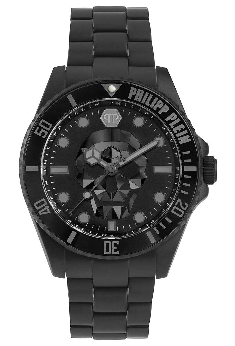 Philipp Plein PWOAA0922 Takvimli 44 mm Siyah Çelik Kordon Analog Erkek Kol Saati