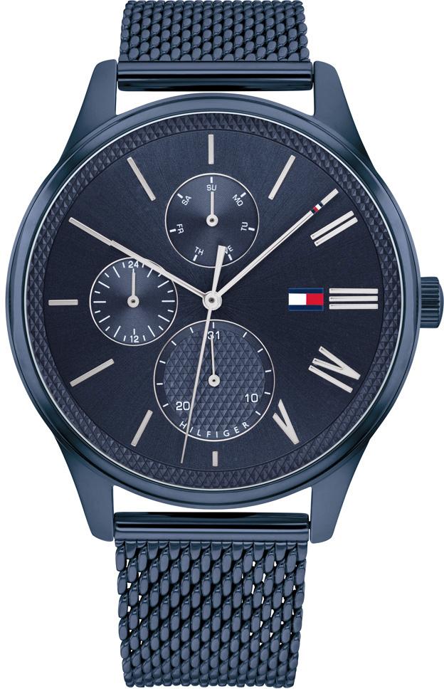 Tommy Hilfiger TH1791872 Takvimli 44 mm Lacivert Çelik Kordon Analog Erkek Kol Saati