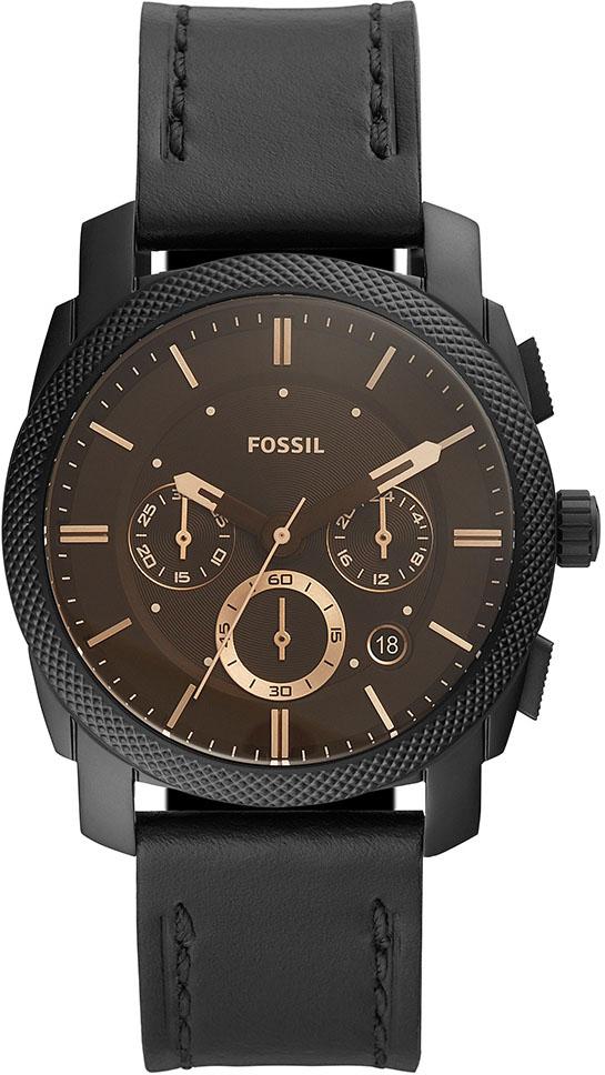 Fossil FFS5586 Takvimli 42 mm Siyah Deri Kordon Analog Erkek Kol Saati