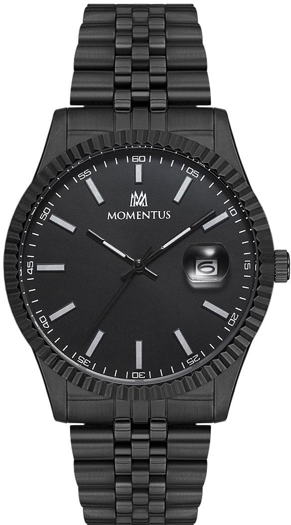 Momentus CM131T-04SB Takvimli 41 mm Siyah Çelik Kordon Analog Kol Saati