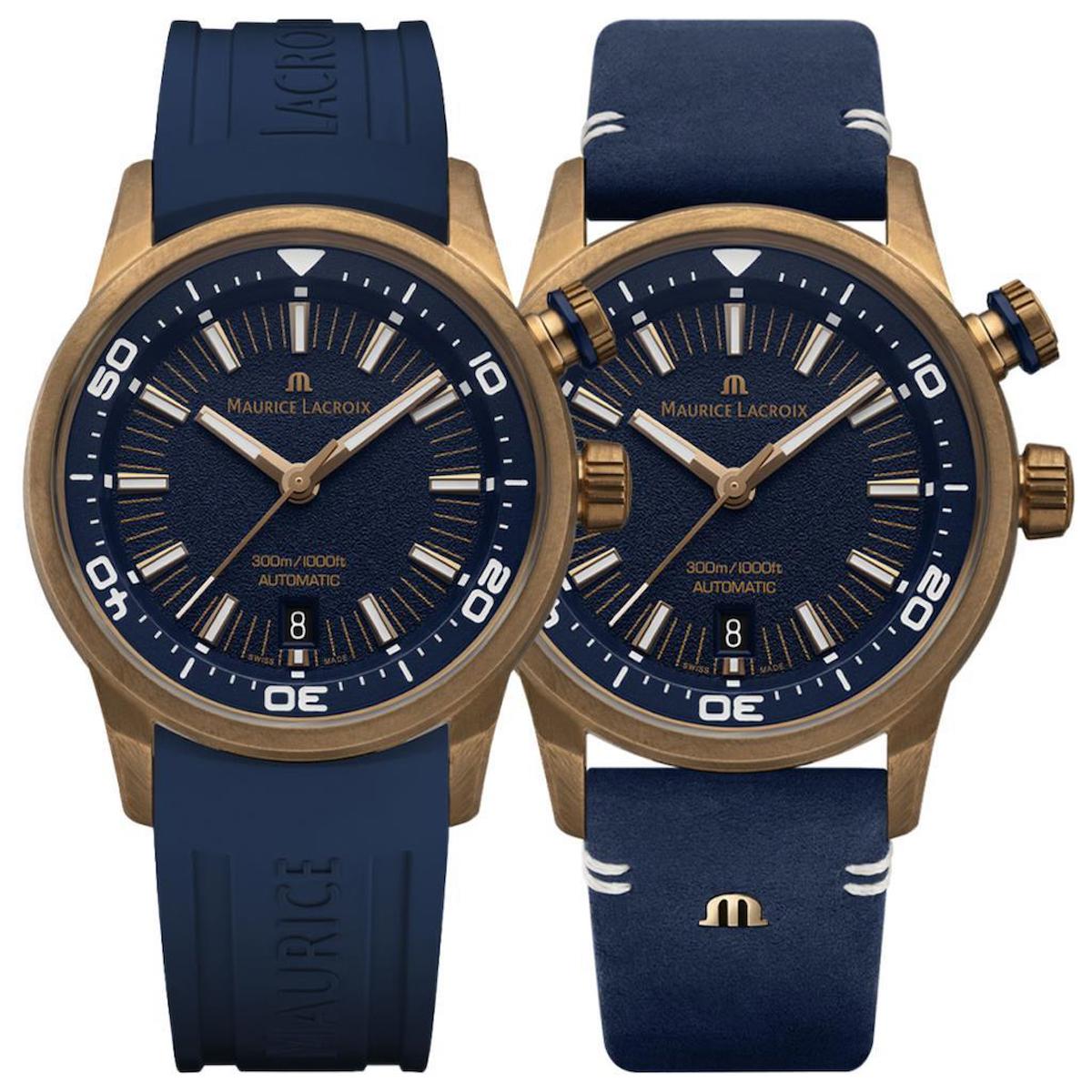 Maurice Lacroix ML-PT6248BRZ0B430-4 Takvimli 42 mm Lacivert Çelik Kordon Analog Erkek Kol Saati